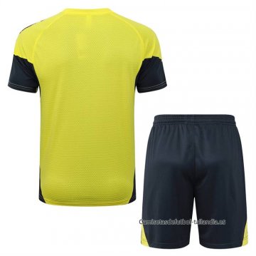 Chandal del Real Madrid Manga Corta 2025-2026 Amarillo - Pantalon Corto