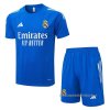 Chandal del Real Madrid Manga Corta 2025-2026 Azul Blanco - Pantalon Corto Chandal del Real Madrid Manga Corta 2025-2026 Azul Blanco - Pantalon Corto
