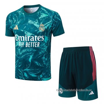 Chandal del Real Madrid Manga Corta 2026-2027 Verde - Pantalon Corto Chandal del Real Madrid Manga Corta 2026-2027 Verde - Pantalon Corto
