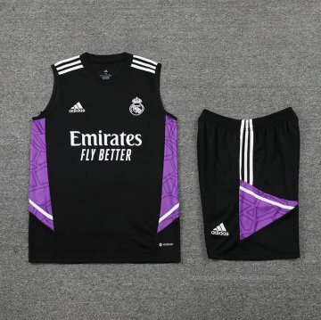 Chandal del Real Madrid Sin Mangas 2022-2023 Negro
