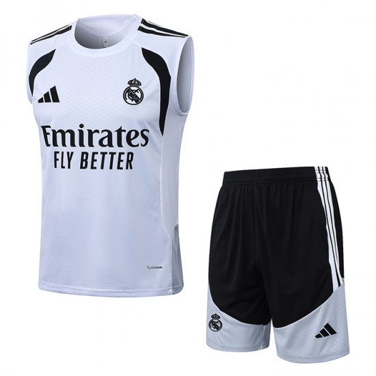 Chandal del Real Madrid Sin Mangas 2025-2026 Blanco - Haga un click en la imagen para cerrar