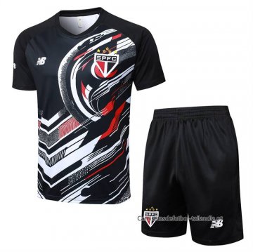 Chandal del Sao Paulo Manga Corta 2025-2026 Negro - Pantalon Corto Chandal del Sao Paulo Manga Corta 2025-2026 Negro - Pantalon Corto