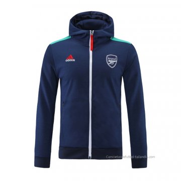 Chaqueta con Capucha del Arsenal 2021-2022 Azul Chaqueta con Capucha del Arsenal 2021-2022 Azul