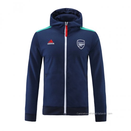 Chaqueta con Capucha del Arsenal 2021-2022 Azul - Haga un click en la imagen para cerrar