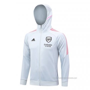 Chaqueta con Capucha del Arsenal 2023-2024 Gris Chaqueta con Capucha del Arsenal 2023-2024 Gris