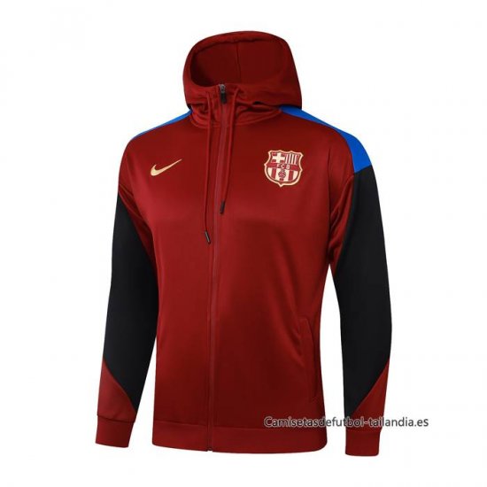 Chaqueta con Capucha del Barcelona 2024-2025 Rojo - Haga un click en la imagen para cerrar