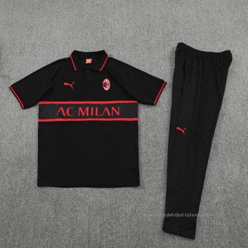 Conjunto Polo del AC Milan 2022-2023 Negro