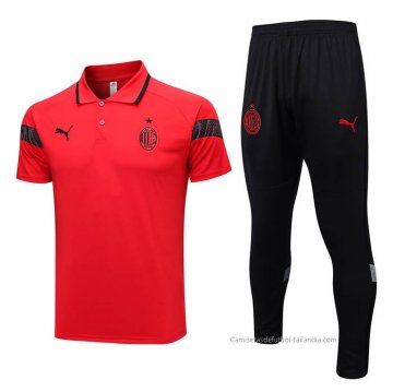 Conjunto Polo del AC Milan 2023-2024 Rojo Conjunto Polo del AC Milan 2023-2024 Rojo