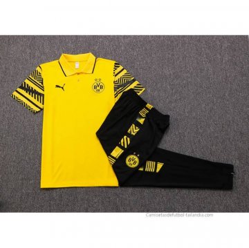 Conjunto Polo del Borussia Dortmund 2022-2023 Amarillo