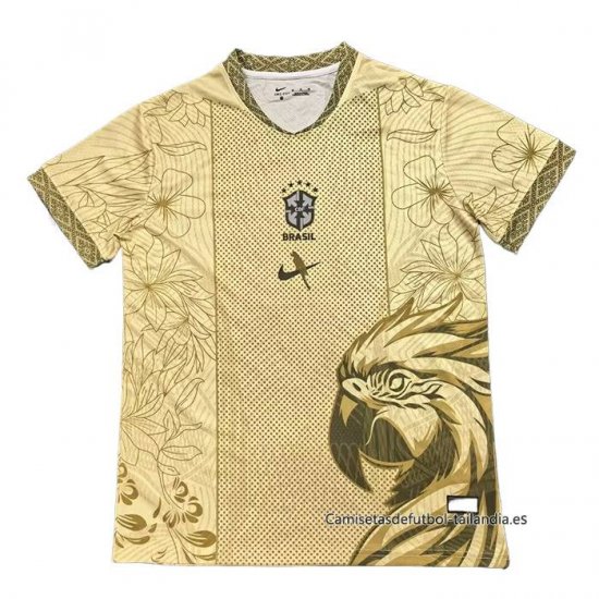 Tailandia Camiseta Brasil Special 2025-2026 Oro - Haga un click en la imagen para cerrar