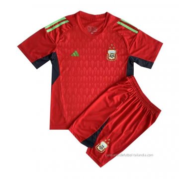Camiseta Argentina Portero Nino 2022 Rojo Camiseta Argentina Portero Nino 2022 Rojo