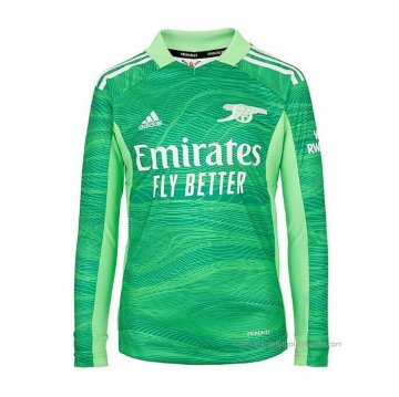 Camiseta Arsenal Portero Manga Larga 2021-2022 Verde Camiseta Arsenal Portero Manga Larga 2021-2022 Verde