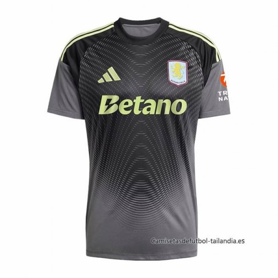 Camiseta Aston Villa Portero 2025-2026 Negro - Haga un click en la imagen para cerrar