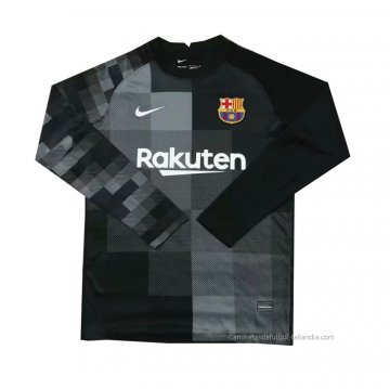 Camiseta Barcelona Portero Manga Larga 2021-2022 Negro Camiseta Barcelona Portero Manga Larga 2021-2022 Negro