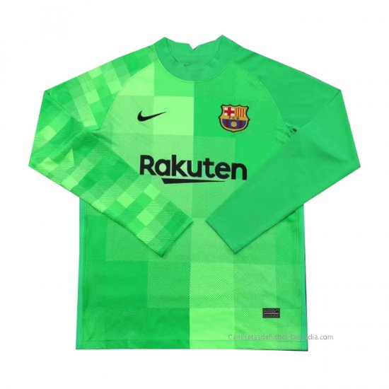 Camiseta Barcelona Portero Manga Larga 2021-2022 Verde - Haga un click en la imagen para cerrar