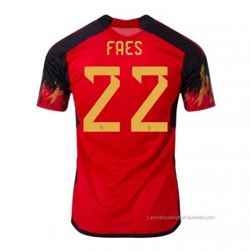 1ª Camiseta Belgica Jugador Faes 2022