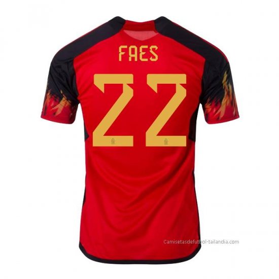 1ª Camiseta Belgica Jugador Faes 2022 - Haga un click en la imagen para cerrar