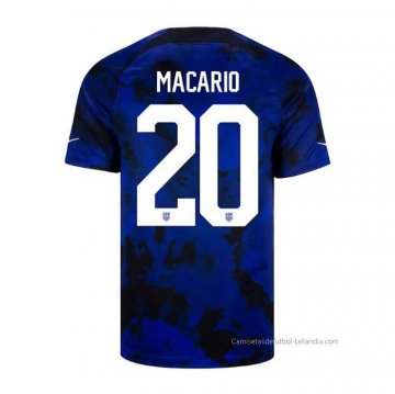 2ª Camiseta Estados Unidos Jugador Macario 2022 2ª Camiseta Estados Unidos Jugador Macario 2022