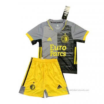 2ª Camiseta Feyenoord Nino 2021-2022 Gris 2ª Camiseta Feyenoord Nino 2021-2022 Gris