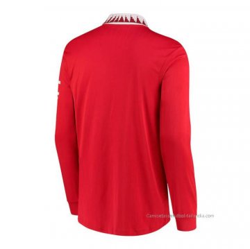 1ª Camiseta Manchester United Manga Larga 2022-2023