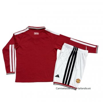 1ª Camiseta Manchester United Manga Larga Nino 2026-2027