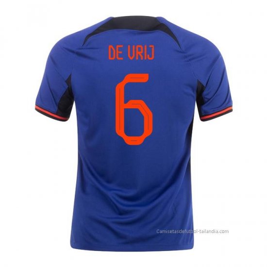 2ª Camiseta Paises Bajos Jugador De Vrij 2022 - Haga un click en la imagen para cerrar