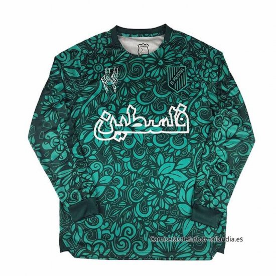 Camiseta Palestina Special Manga Larga 2025-2026 Verde - Haga un click en la imagen para cerrar