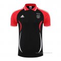 Camiseta Polo del Ajax 2022-2023 Negro y Rojo