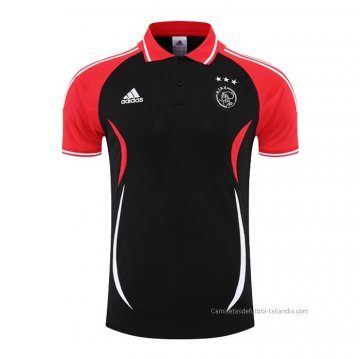 Camiseta Polo del Ajax 2022-2023 Negro y Rojo Camiseta Polo del Ajax 2022-2023 Negro y Rojo