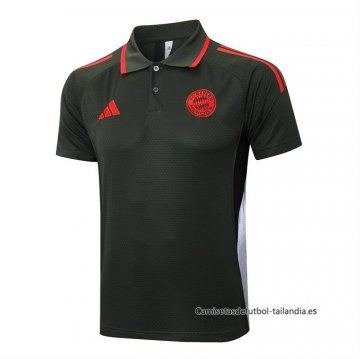 Camiseta Polo del Bayern Munich 2025-2026 Verde Oscuro Camiseta Polo del Bayern Munich 2025-2026 Verde Oscuro