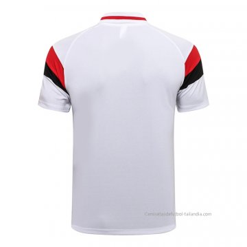 Camiseta Polo del Manchester United 2021-2022 Blanco y Rojo