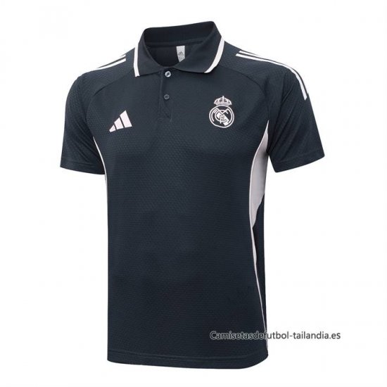 Camiseta Polo del Real Madrid 2025-2026 Gris Rosa - Haga un click en la imagen para cerrar