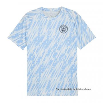Camiseta Pre Partido del Manchester City 2025-2026 Azul Camiseta Pre Partido del Manchester City 2025-2026 Azul