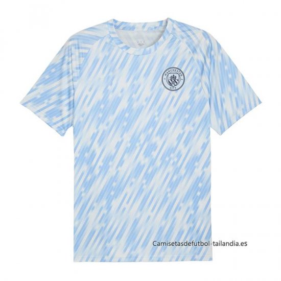 Camiseta Pre Partido del Manchester City 2025-2026 Azul - Haga un click en la imagen para cerrar