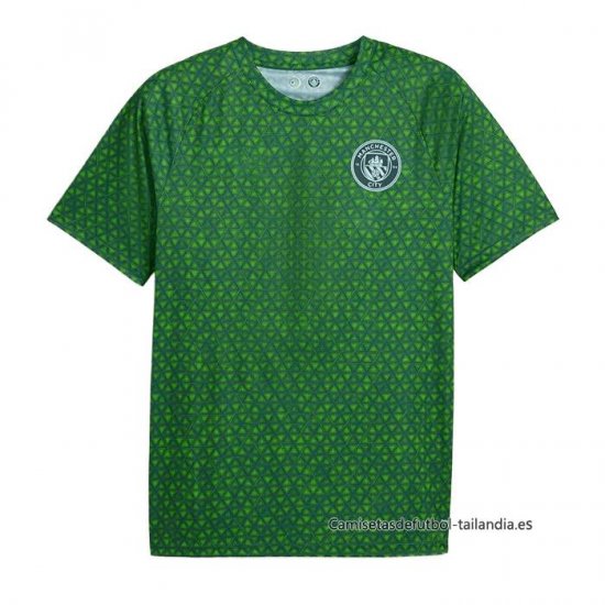 Camiseta Pre Partido del Manchester City 2025-2026 Verde - Haga un click en la imagen para cerrar