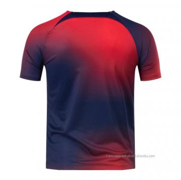 Camiseta Pre Partido del Paris Saint-Germain 2023 Azul y Rojo