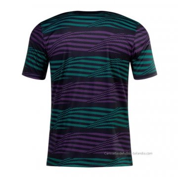 Camiseta Pre Partido del Real Madrid 2022 Verde y Purpura