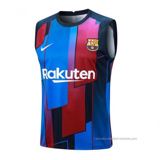 Camiseta de Entrenamiento Barcelona Sin Mangas 2023-2024 Azul y Rojo - Haga un click en la imagen para cerrar