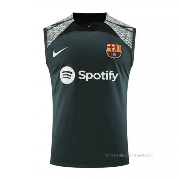 Camiseta de Entrenamiento Barcelona Sin Mangas 2023-2024 Verde Camiseta de Entrenamiento Barcelona Sin Mangas 2023-2024 Verde