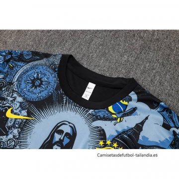 Camiseta de Entrenamiento Brasil Jesus 2024-2025 Azul