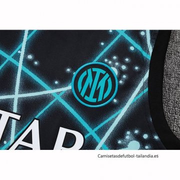 Camiseta de Entrenamiento Inter Milan Sin Mangas 2025-2026 Negro Azul