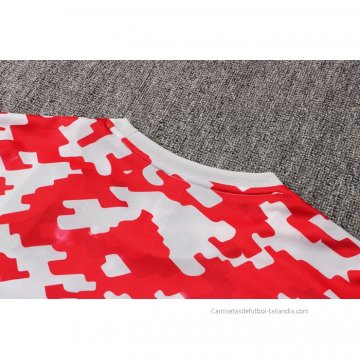 Camiseta de Entrenamiento Manchester United 2021-2022 Rojo y Blanco