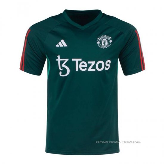 Camiseta de Entrenamiento Manchester United 2023-2024 Verde - Haga un click en la imagen para cerrar