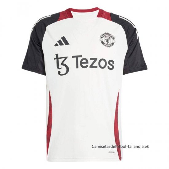 Camiseta de Entrenamiento Manchester United 2024-2025 Blanco - Haga un click en la imagen para cerrar