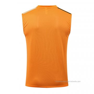 Camiseta de Entrenamiento Manchester United Sin Mangas 2021-2022 Naranja