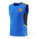 Camiseta de Entrenamiento Manchester United Sin Mangas 2022-2023 Azul
