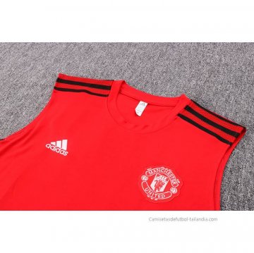 Camiseta de Entrenamiento Manchester United Sin Mangas 2022-2023 Rojo