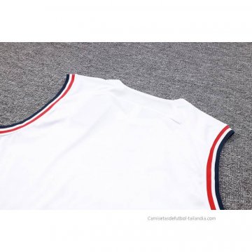 Camiseta de Entrenamiento Paris Saint-Germain Jordan Sin Mangas 2023-2024 Blanco