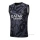 Camiseta de Entrenamiento Paris Saint-Germain Jordan Sin Mangas 2023-2024 Negro y Gris
