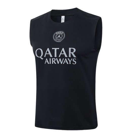 Camiseta de Entrenamiento Paris Saint-Germain Sin Mangas 2025-2026 Negro - Haga un click en la imagen para cerrar